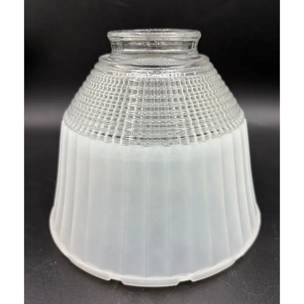 VTG National Home Lamp Council #955 Glass Prismatic Torchiere Glass Light Shade